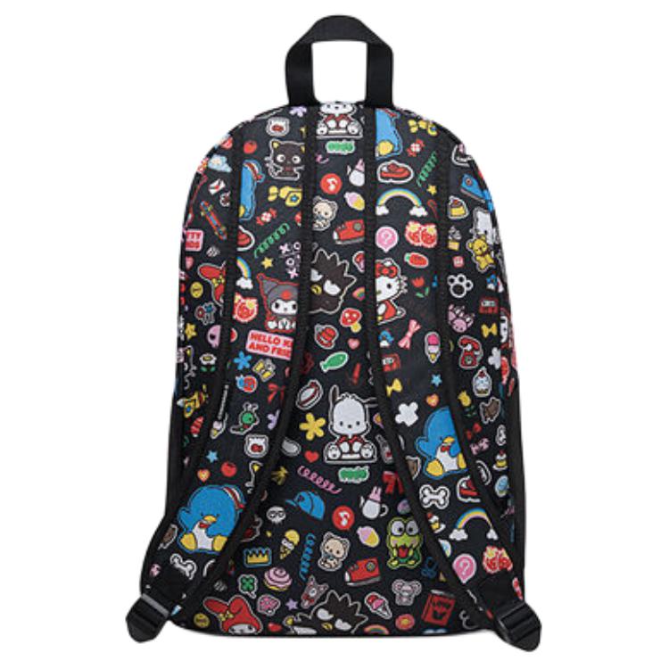Converse X Hello Kitty And Friends Collaboration 19.5L Zipper Closure 600D Polyester Backpack Women Backpack Black WA5874-023