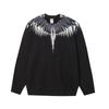 Unisex Hooded Sweatshirt With Animal Wing Print Loose Fit Cotton Pullover Fall Daily Wear