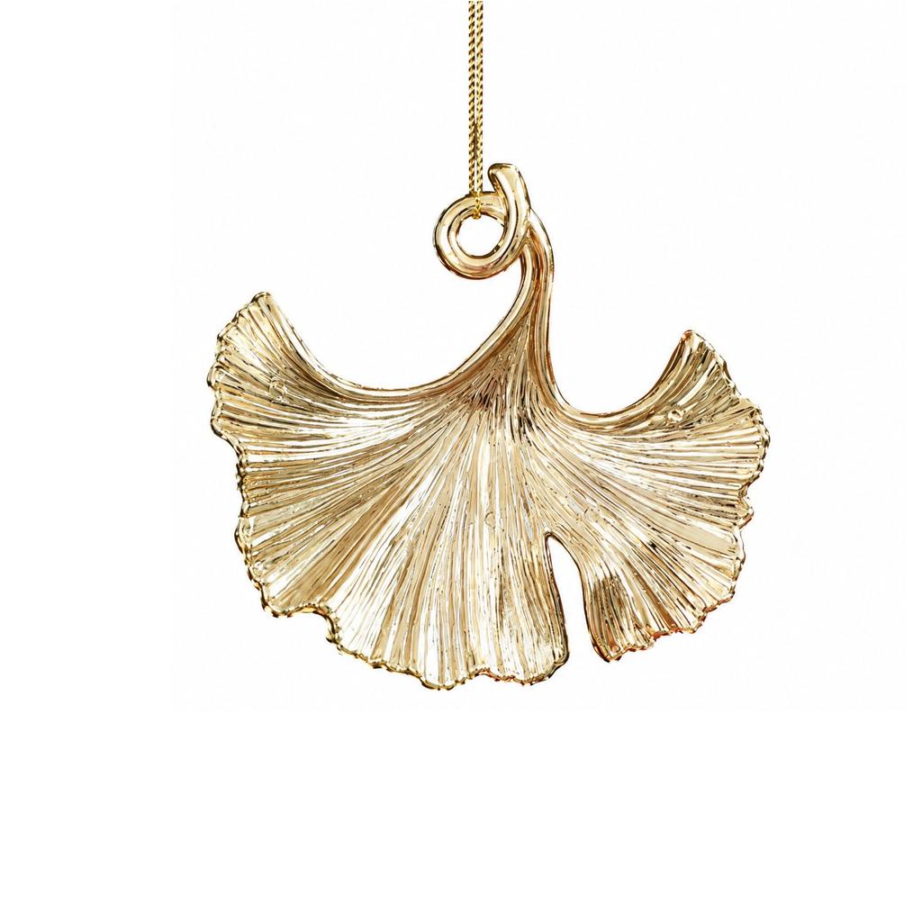 Gold Electroplated Christmas Hanging Ornaments with Snowflake and Designs for Holiday Decor