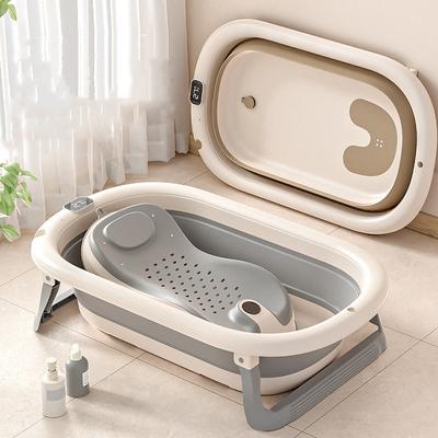 Digital Temperature Sensitive Baby Bath Tub Large Household Portable Folding Bath Tub Children's Bath Tub Children's Bath Tub