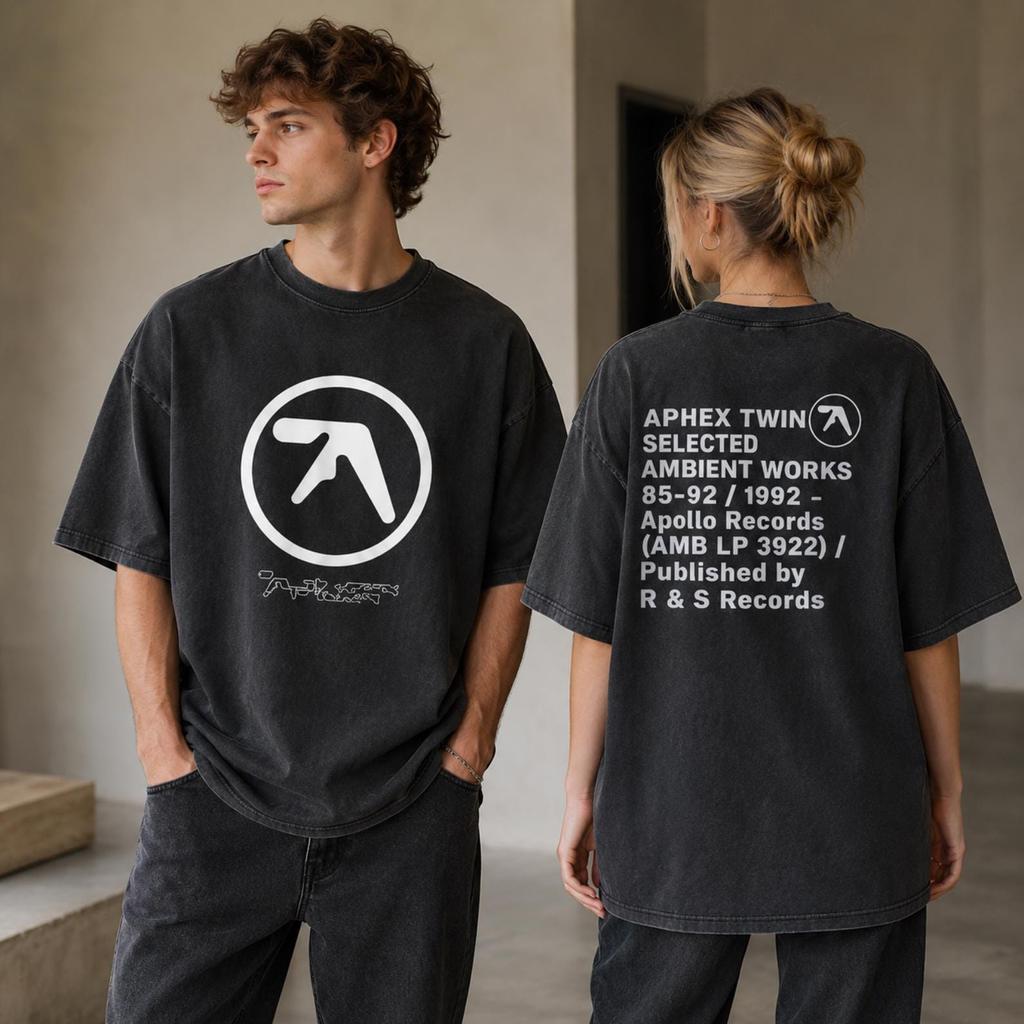Aphex Twin tshirt, Y2k Streetwear Tshirt Clothing, Aphex Twin Tour T-Shirt, Music Shirt