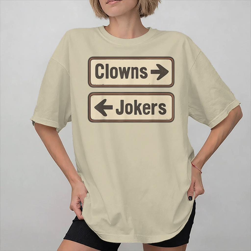 Richtung Clowns nach links Jokers nach rechts Merch Unisex Unisex Sommer Mode T-Shirt Baumwolle T-Shirt Bedrucktes T-Shirt Kleidung