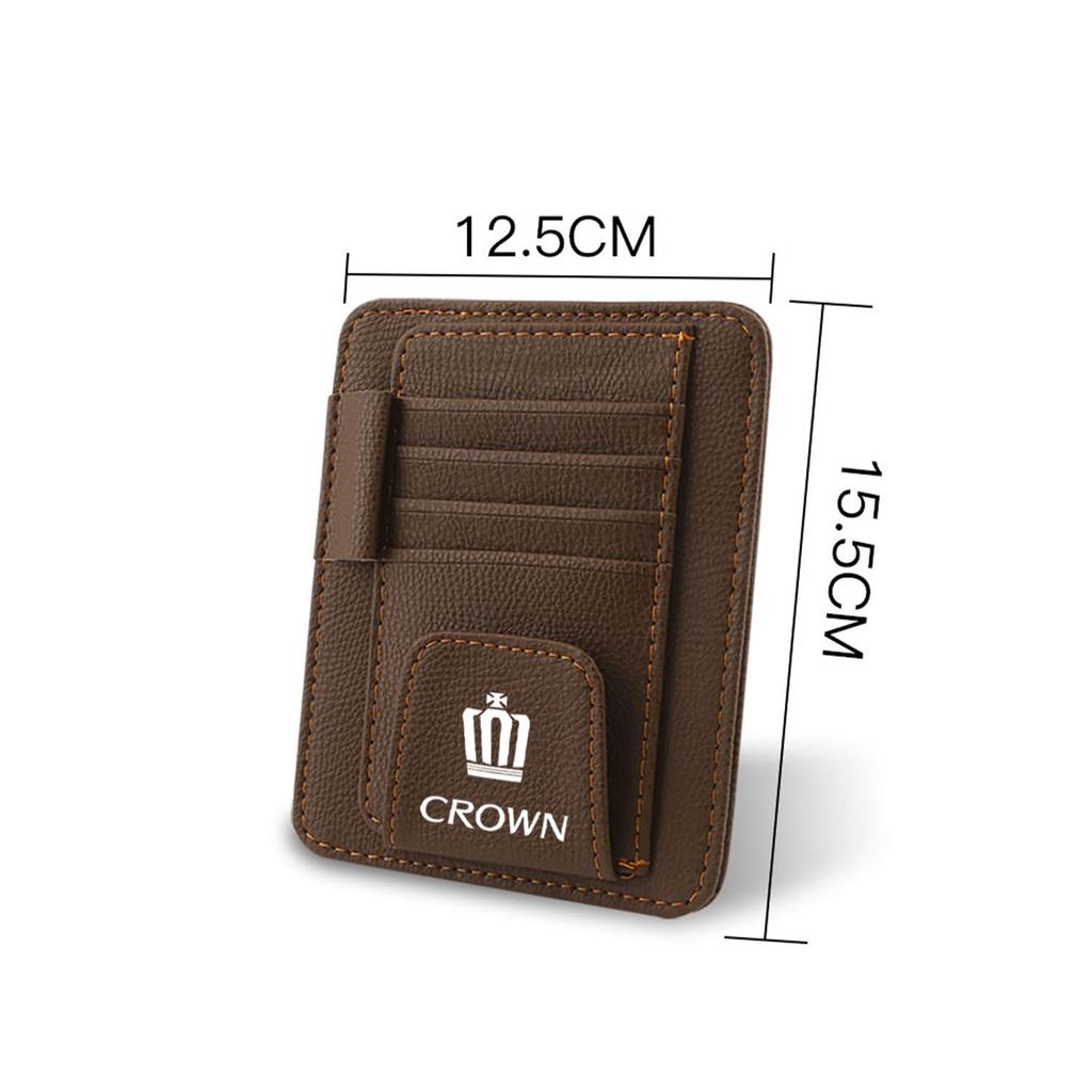 Visor Pocket Compatible with CROWN Sun Visor Multifunctional Car Car Glasses Black InnoWaveSun Storage, Storage, Clip,