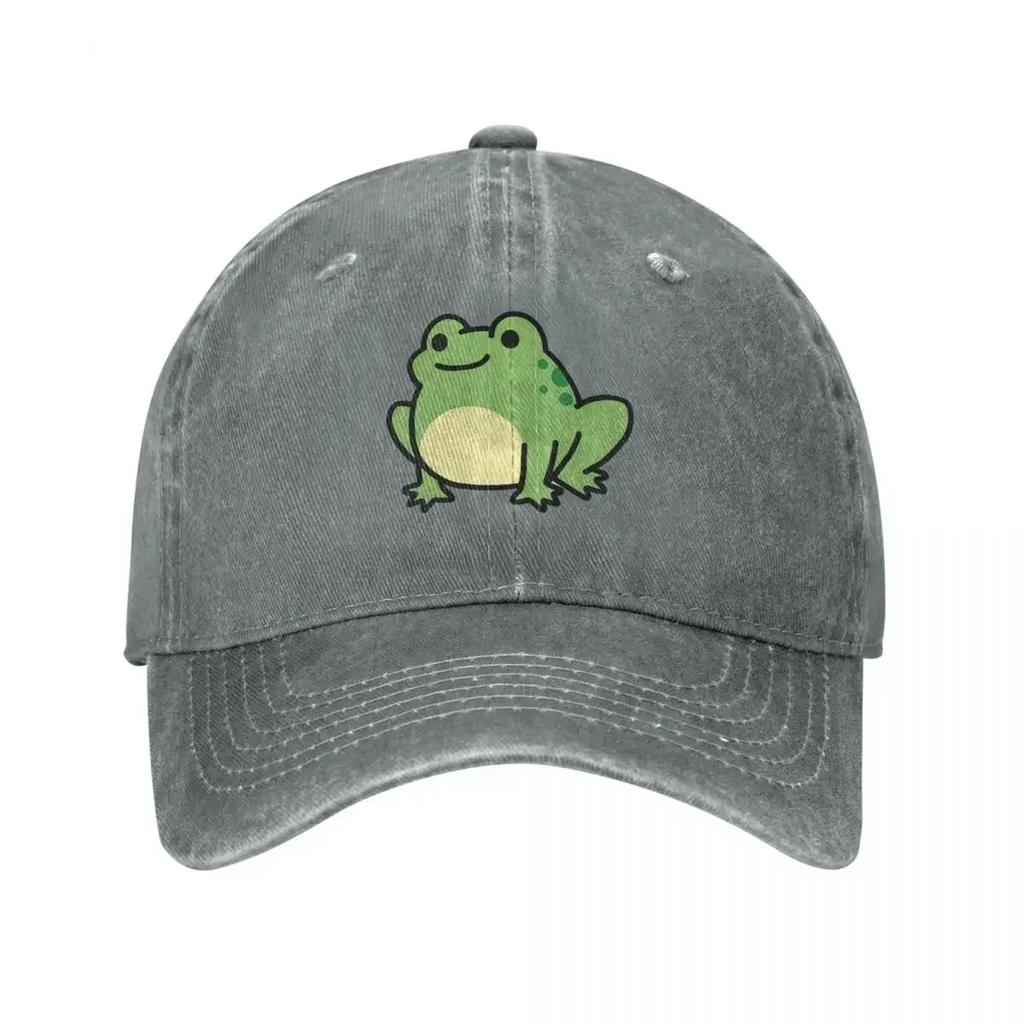 Frog Baseball Caps Snapback Denim Fabric Hats Outdoor Adjustable Casquette Sports Baseball Cowboy Hat for Unisex