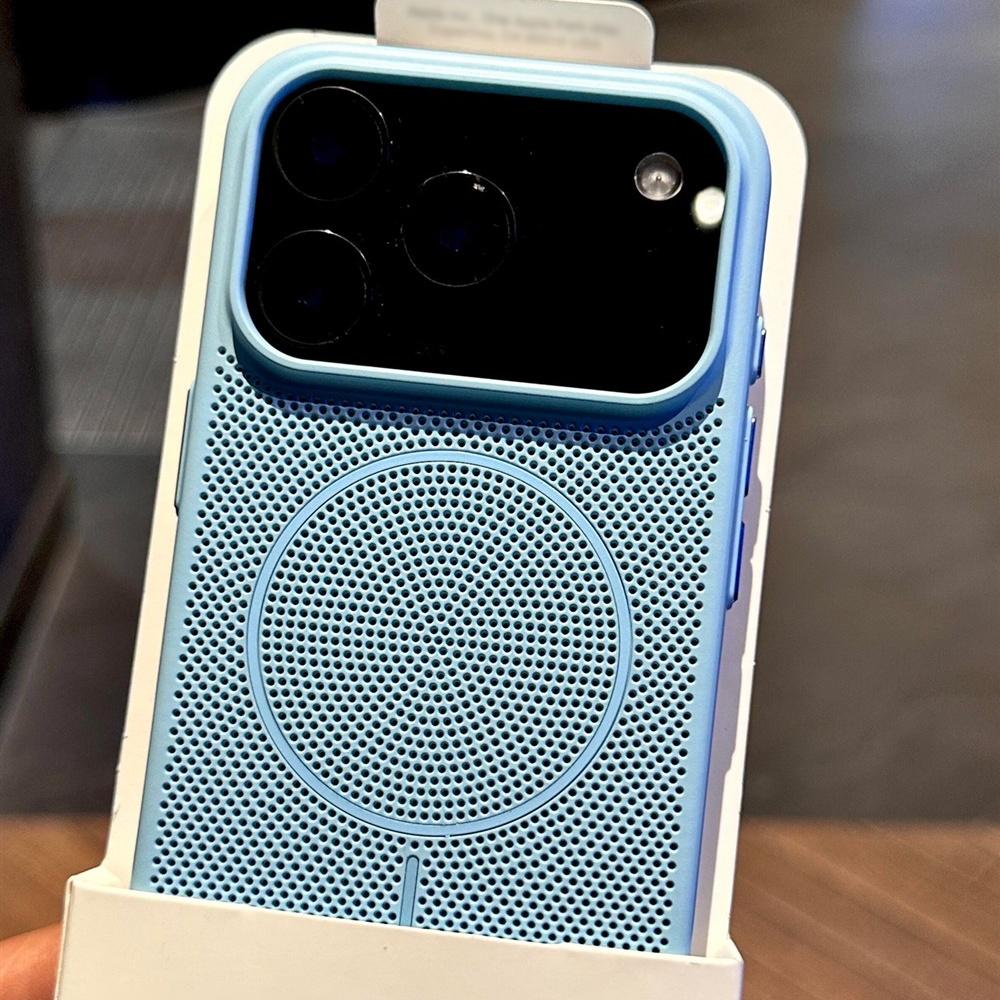 

Mesh Heat Dissipation For Magsafe Phone Case For iPhone 17 Air 16 15 14 13 12 Plus Pro Max 17ProMax 17Pro Magnetic Charge Cover iPhone17