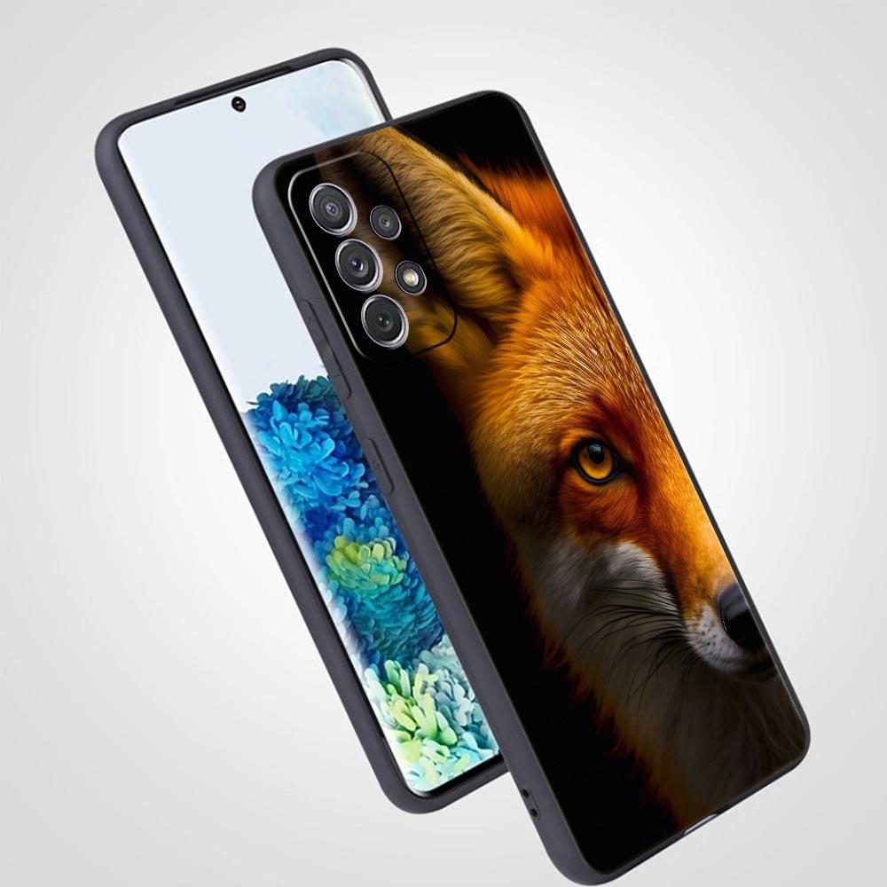 Red Fox Phone Case for Samsung Galaxy A55 A35 A17 A07 A15 A13 A25 A51 A71 A72 A73 A32 A52 A52S A41 5G Soft TPU Shell Fundas Capa