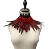 Natural Luxury Punk Cosplay Props Party Costume Necklace Feather Choker Neck Wrap Lace Collar