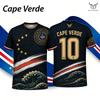 2026 Ny Kap Verde Flag Printet T-shirt Mænd Og Kvinder Hurtigtørrende Åndbar Udendørs Sportstrøje Sommer Afslappet Fodbold T-shirt