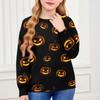 Mikiny na Halloween pro děti Kluky a holky Pletený svetr Roztomilé tričko Podzimní pulovr s kulatým výstřihem Topy