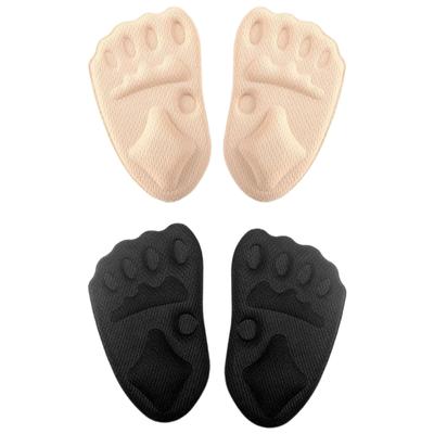 4Pairs Foam Forefoot Cushions Anti Blister Adhesive Insoles Heel Protectors Pad For Women High Heel Dress Shoe Boot