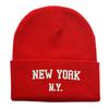 NewYork embroidered flower knit hat versatile beanie wool hat outdoor cycling pullover hat
