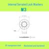 M3-M30 Blackened 65 Manganese Steel Multi-Tooth Inner Lock Washer (GB861.2)