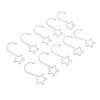 120pcs Star Shaped Christmas Tree Hooks Stainless Steel Decoration Hangers for Easter Halloween Party