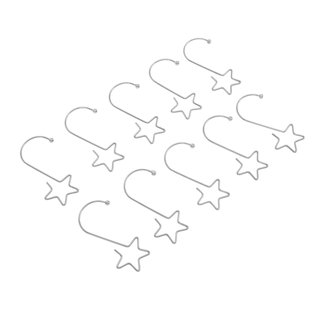 120pcs Star Shaped Christmas Tree Hooks Stainless Steel Decoration Hangers for Easter Halloween Party