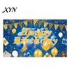 Bright Color Birthday Banner Happy Backdrop, Party Photo Background Cloth for Celebration, Reusable Bunting Flag Decor Kids Women, Supplies