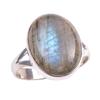 Natural Labradorite Gemstone 925 Solid Sterling Silver Jewelry Ring Size 9 y3n60