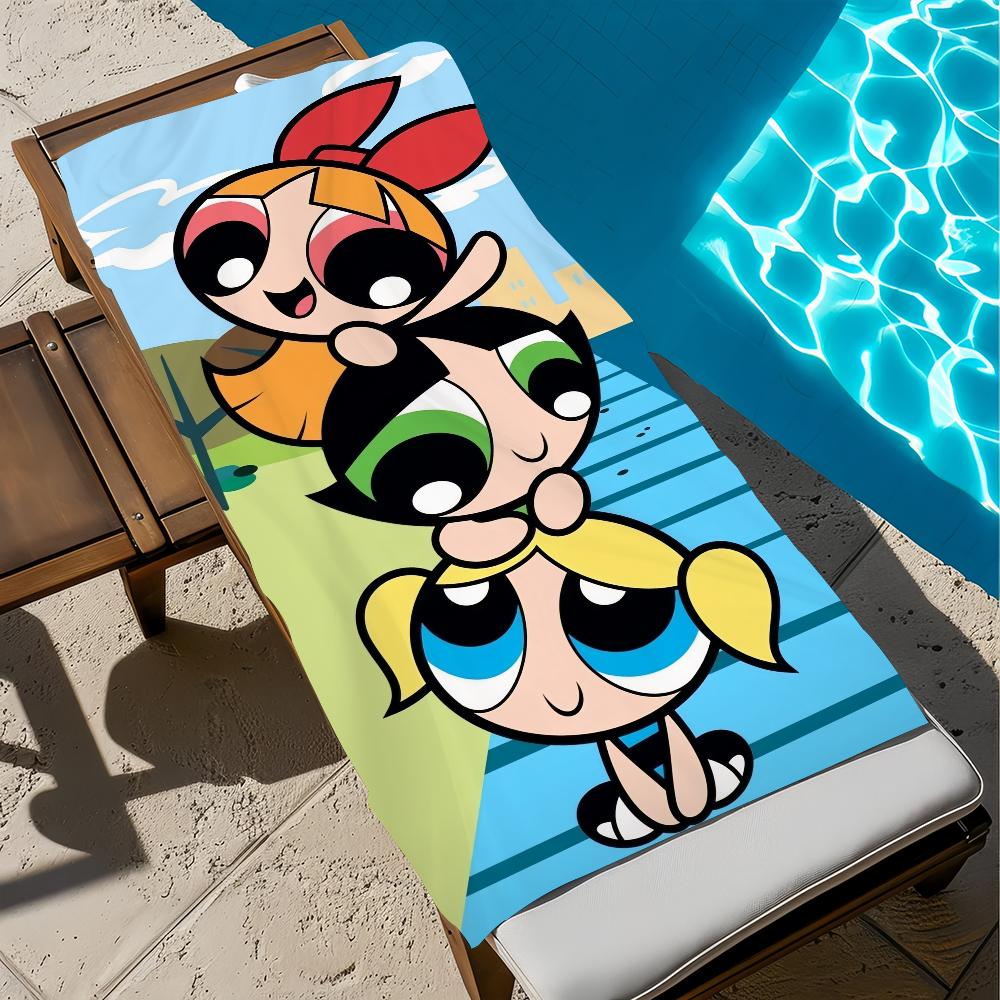 The P-power-puff G-girls Cartoon Towel Beach Quick Dry Soft Pool Towels Gift for Travel Gym Shower Camping Sports