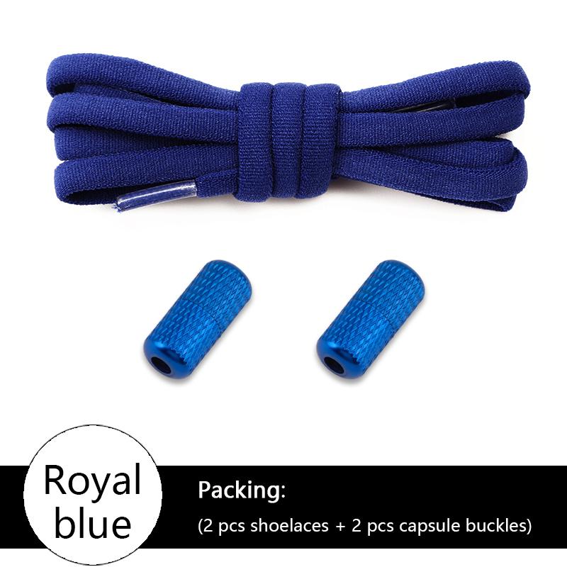 Colorful Elastic Semicircle No-Tie Shoe Laces for Sneakers Kids & Adults Metal Lock Lazy Laces Boot Shoe Strings