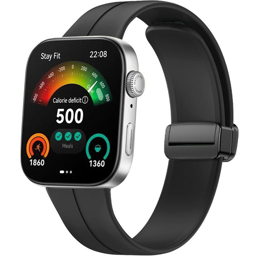 Silicone Strap for Huawei Watch Fit 4 / 4 Pro / 3, Black
