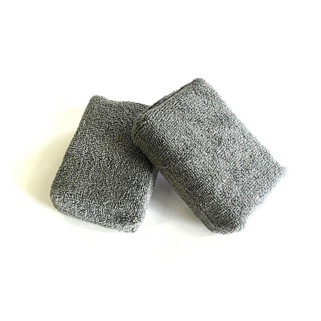 Non Abrasive Microfiber Sponge Applicators For Effortless Wax Conditioner Application Safe and Efficient Car Detailing