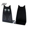 Bookends 1 Pair Metal Cat Book Ends, Cute for Shelves, Decorative Artistic Bookend Heavy Duty Support Stopper Home Office Desk Bookshelf Decor Easy To