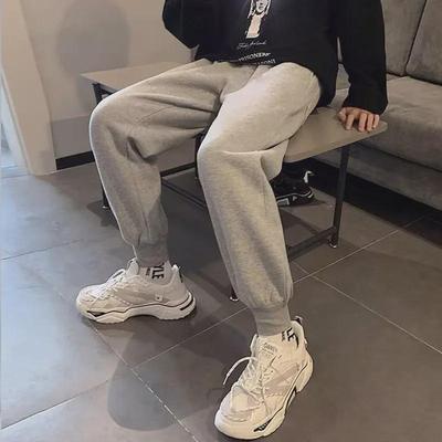 Heren Verdikte Plus Fluweel Elastische Casual Joggingbroek - Herfst/Winter Katoenen Broek met Trekkoord