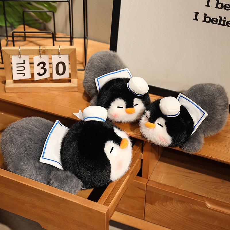 Navy Penguin Plush Toys Pp Cotton Stuffed Marine Animal Dolls Gift For Kids
