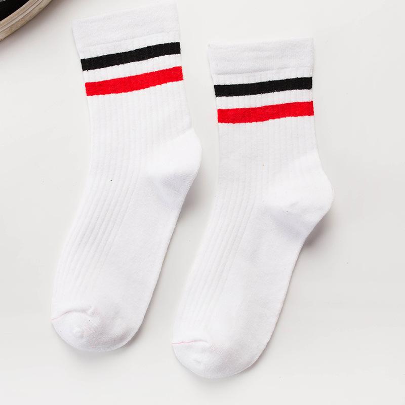 DOIAESKV Bomull Herrstrumpor Mode Nya Casual Andningsbara Aktiva Strumpor Hög Kvalitet Herr Enfärgade Långa Strumpor EU 39-44