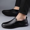 Men's Shoes 2025 Summer New Men's High-end Lace-up Casual Leather Shoes Soft Sole Non-slip One-pedal Large Size Dad Shoes