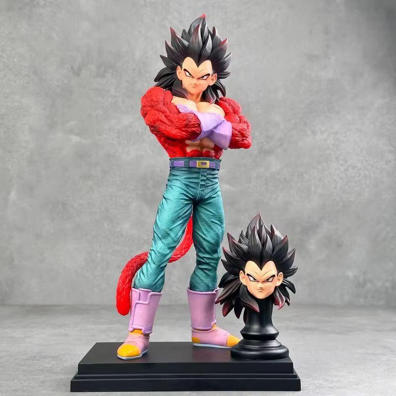 In Stock 30cm Jt Anime Dragon Ball Model Super Saiyan 4 Vegeta Statue Pvc Set Model Plaything Desktop Ornament Figurine Gift