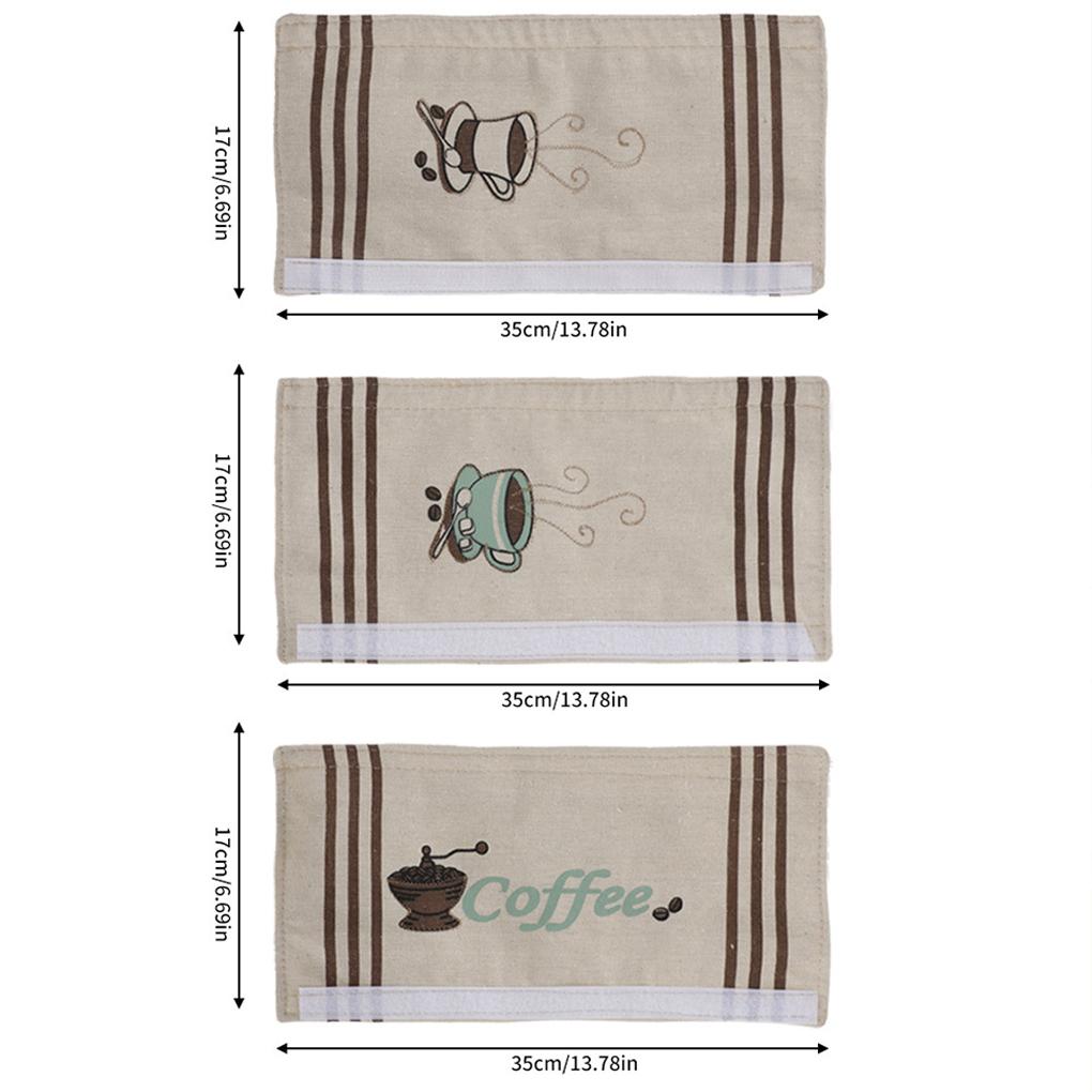 

3PCS/SET Refrigerator Door Handle Covers Coffee Design Fingerprints Dust Covers Keep Kitchen Appliance Clean From Food Stains