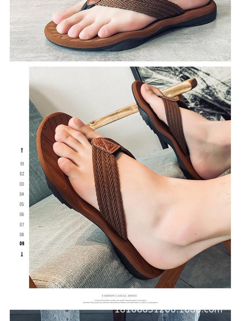 Șlapi de Plajăvara Trendy Antiderapanti pentru Bărbați 2022 | Sandale cu Clips pentru Degetele Picioarelor Stil Coreean