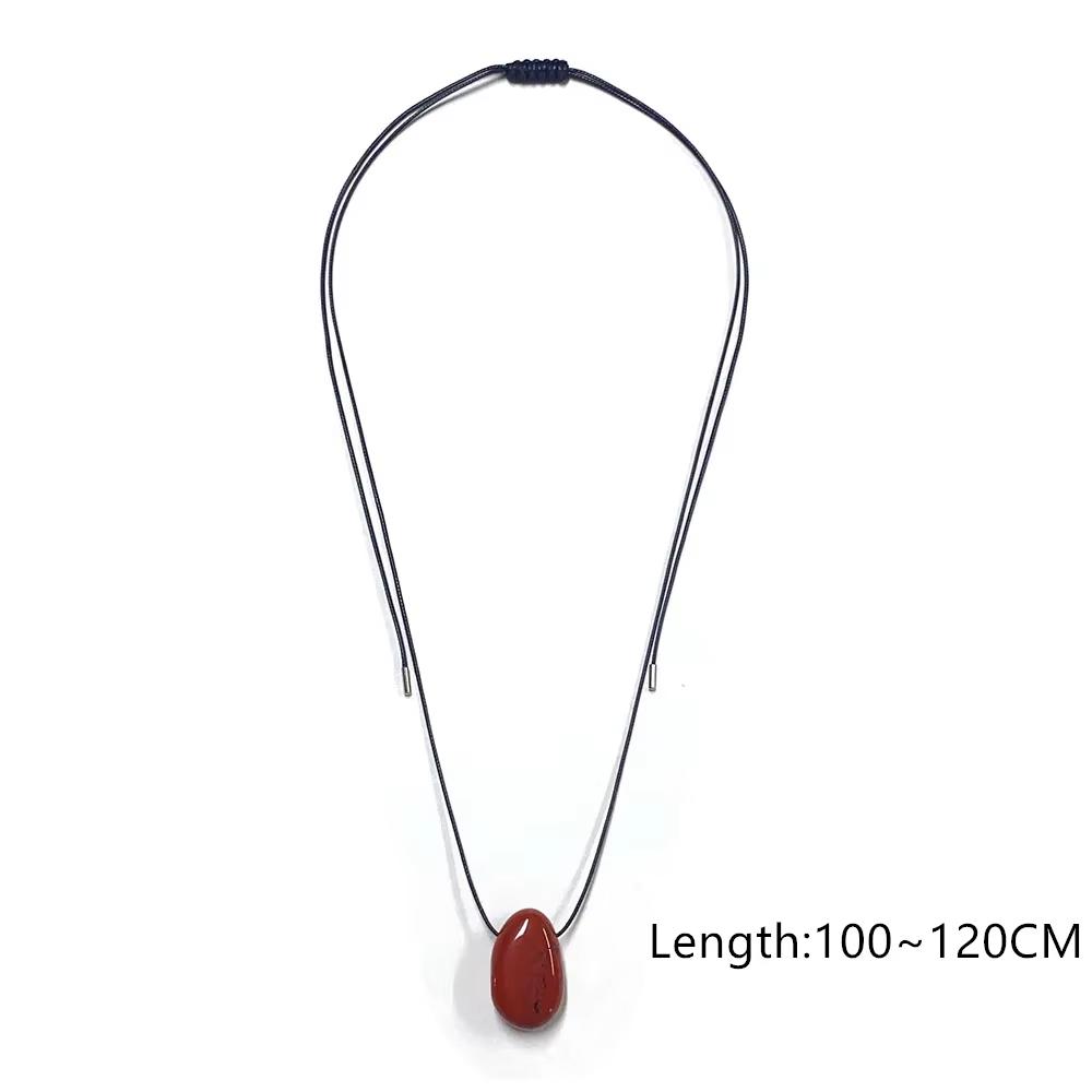 Stone Sweater Chain Black Rope Fashion Necklaces Minimalist Choker Necklaces