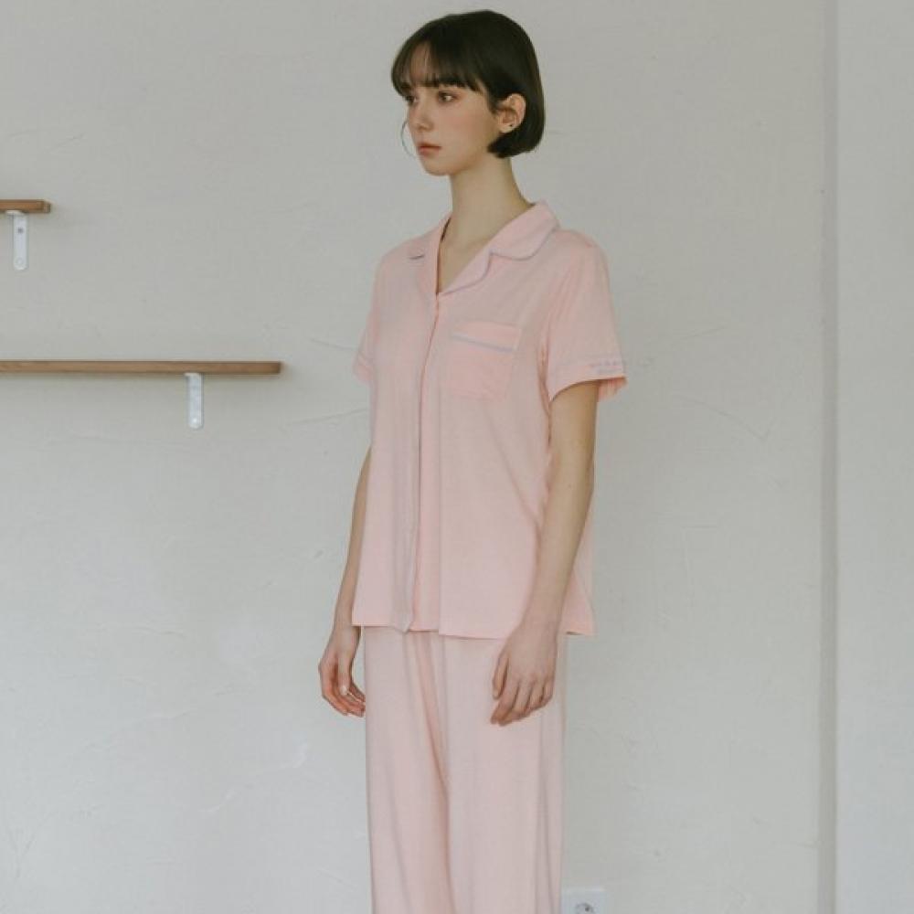 Frenchiel Micro Modal Crop Pajama Peach Orange  Fwpj301h 