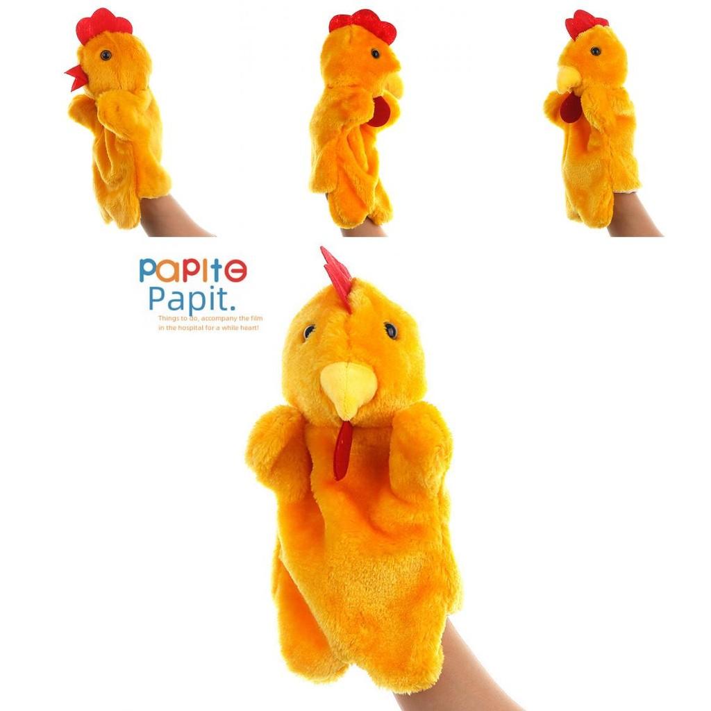 Animal Plush Chicken Hand Puppet Toy With Pp Cotton Filling For Kids Playtime