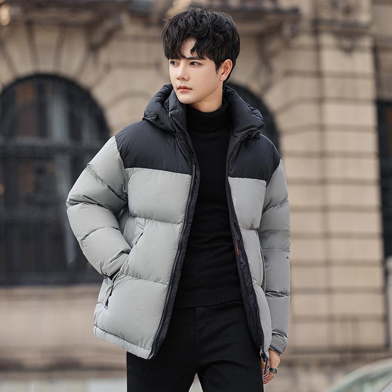2025 fleece thickened plus size jacket fall and winter men's middle-aged solid color casual hooded warm jacket shirt top