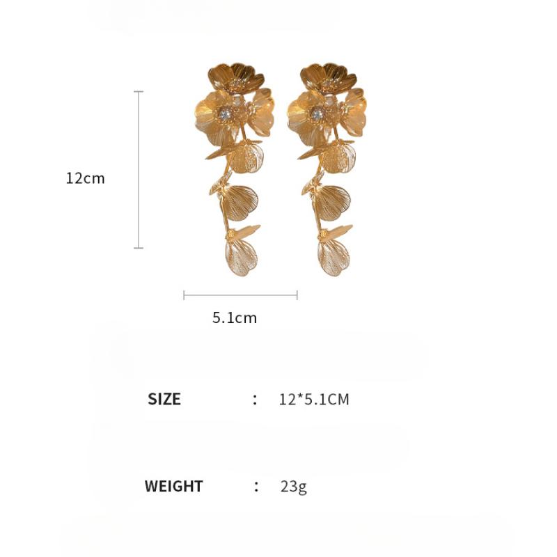 GemChic Women's Earrings Ear Stud  Needle Fashion Embed Zircon Flower Exquisite Earrings Cool Birthday Christmas Jewelry Gift