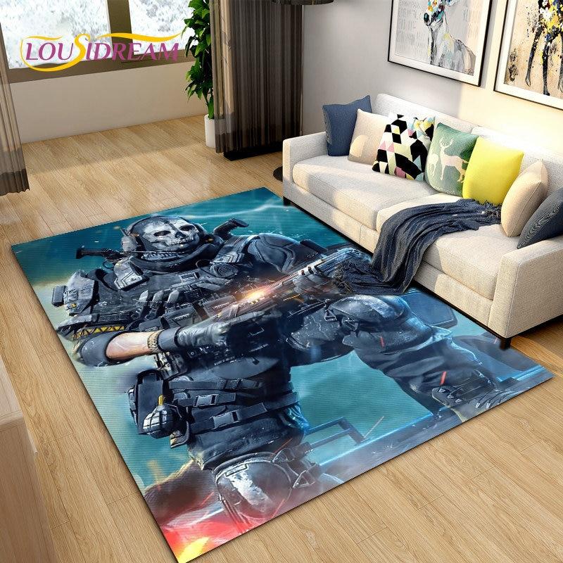 COD, Call of Duty Game ,Gamer Area Rug,Carpets Rug for Living Room Bedroom Sofa Doormat Decoration,Kids Play Non-slip Floor Mat