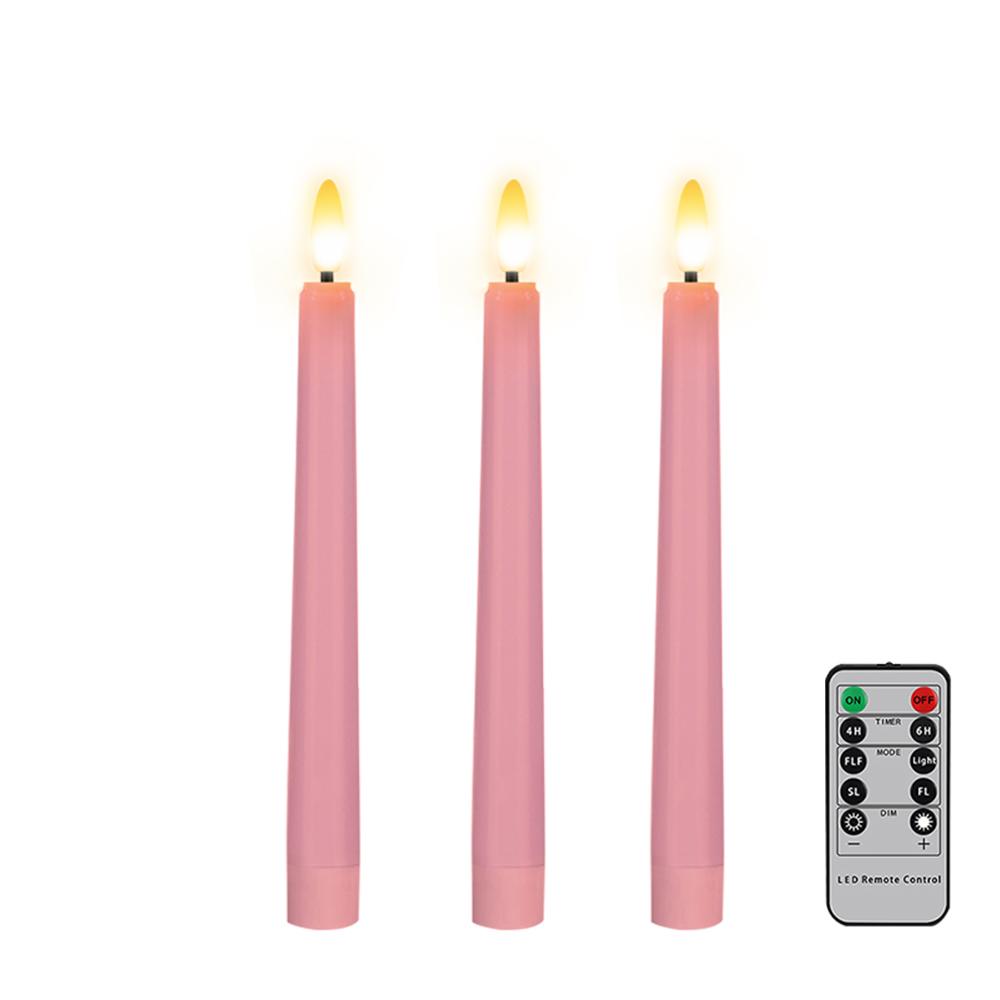 

Мигающие беспламенные светодиодные свечи, работающие от батареек с таймером, дистанционное мигание, длинный электронный подсвечник, домашний декор, свадьба