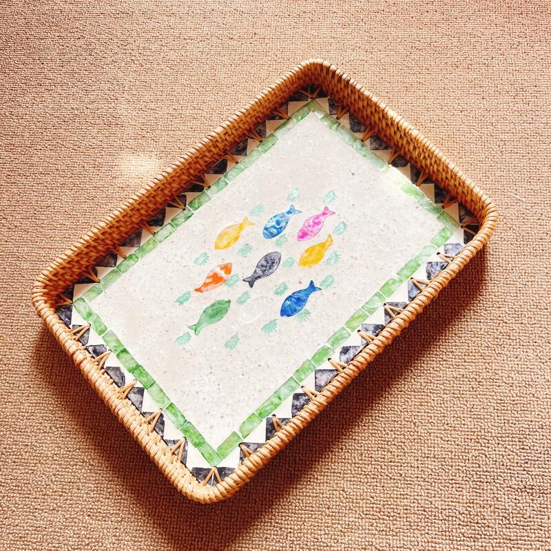 Jingyuheng Rattan Woven Shell Tray Storage Basket