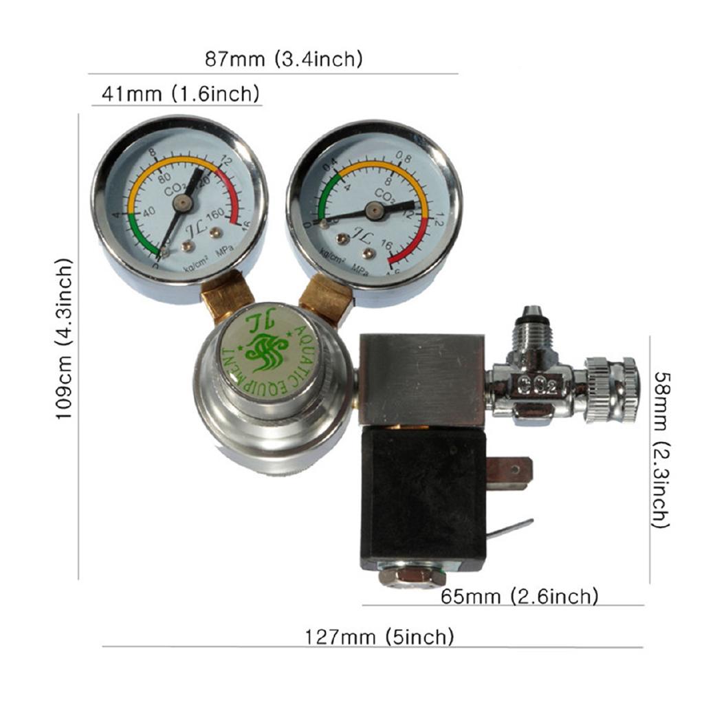 New Co2 Equipment Regulator Magnetic Solenoid Two Gauge Bubble Counter for Aquarium Service 220V To 240V