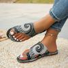 Women Slippers Casual Lightweight Shoes Bohemian Flower Pattern Sandals Flip Flops Big Size Slippers Home Slides Women