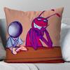 B-Bugbo Cartoon Cute Pillow Case Square Pillow Bedroom Sofa Leisure Comfort Cushion Car Living Room Home Decoration 40X40