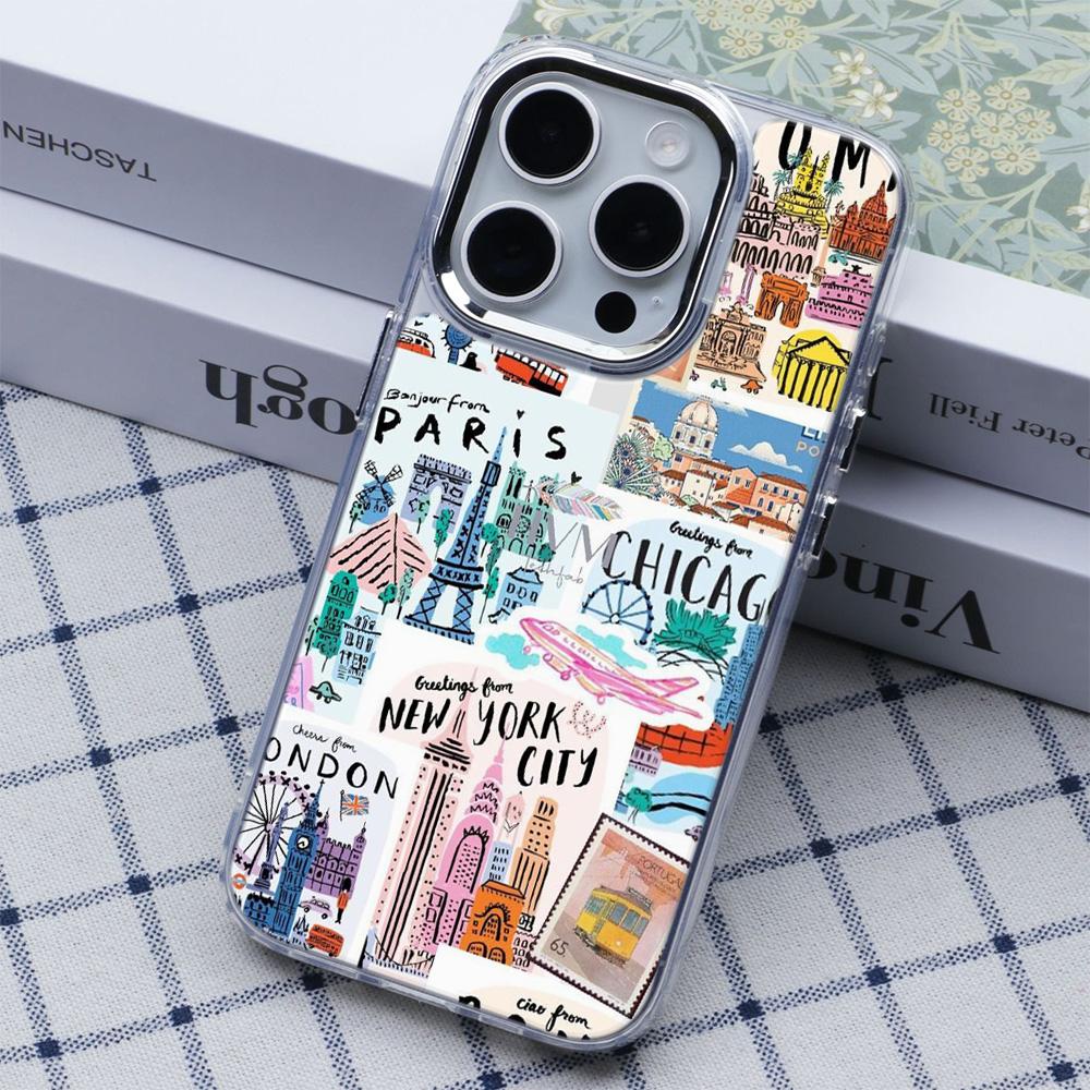 

Travel City Phone Case For Iphone 17 15 16 14 Plus 13 Pro Max 12 11 17E 16E 17Air Funda Coque Anti-Slip Phone Cover iphone 13 Pro чистый