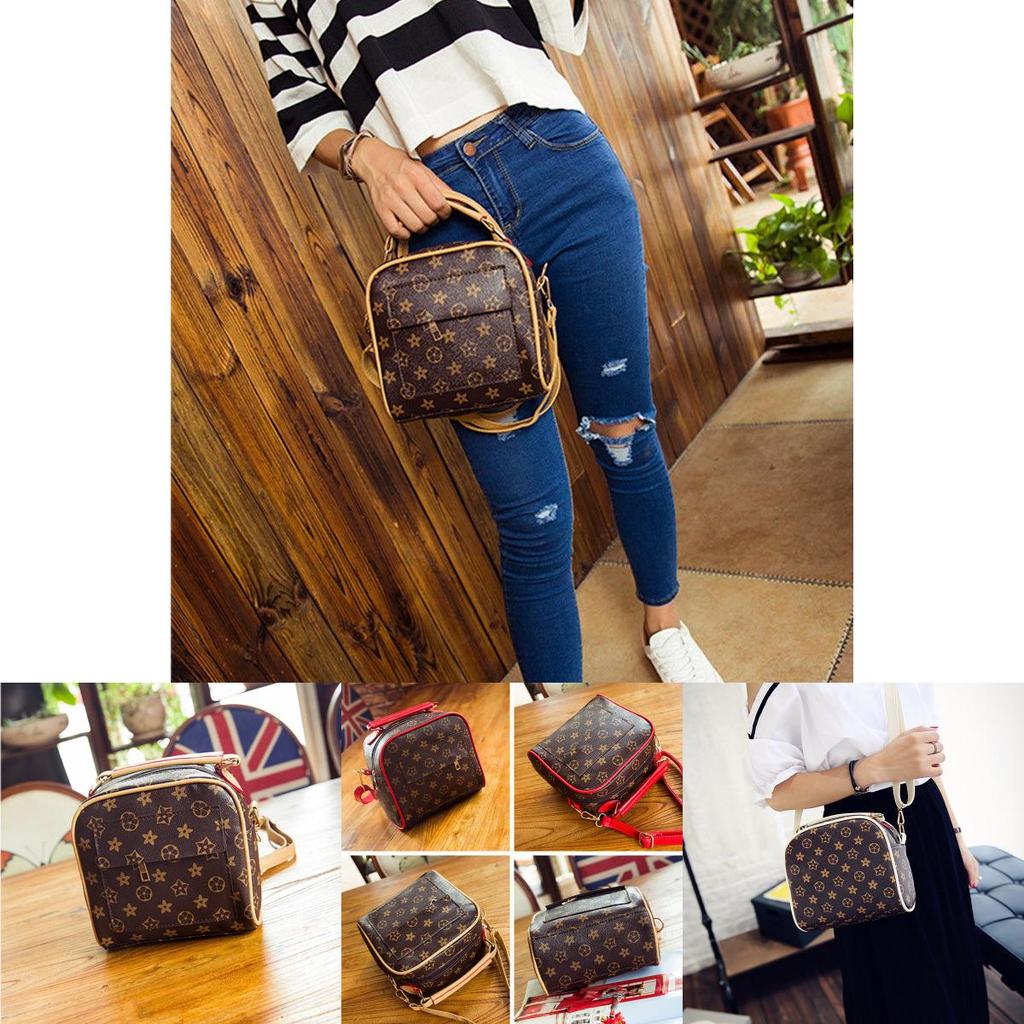Fashionable Retro Pu Leather Shoulder Bag With Elegant Lock Design For Women