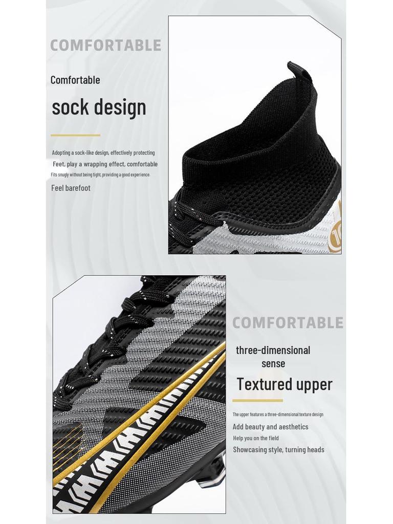 Men's Plus Size Non-Slip High-Top Football Shoes for Adults and Students