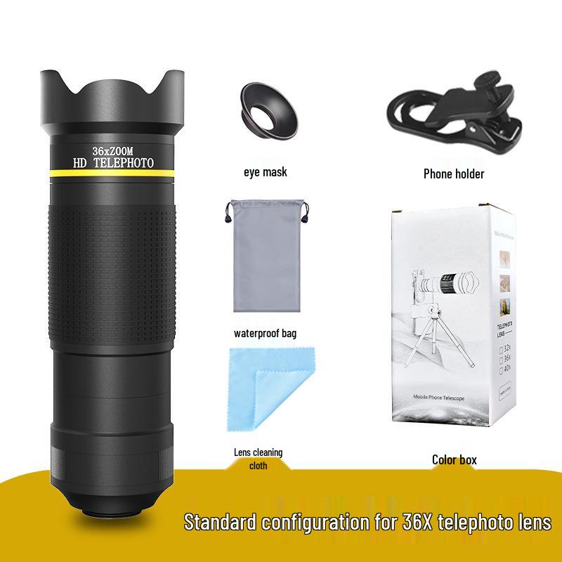 36x Telelens voor Mobiel: HD Monoculair met Breed Zicht voor Concerten, Vissen en Live Streaming