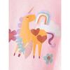 2025 New Summer Clothing for Girls, Pink Pure Cotton Half-Sleeve T-Shirt Top, Children's Short-Sleeve Base Layer, Baby Unicorn 6