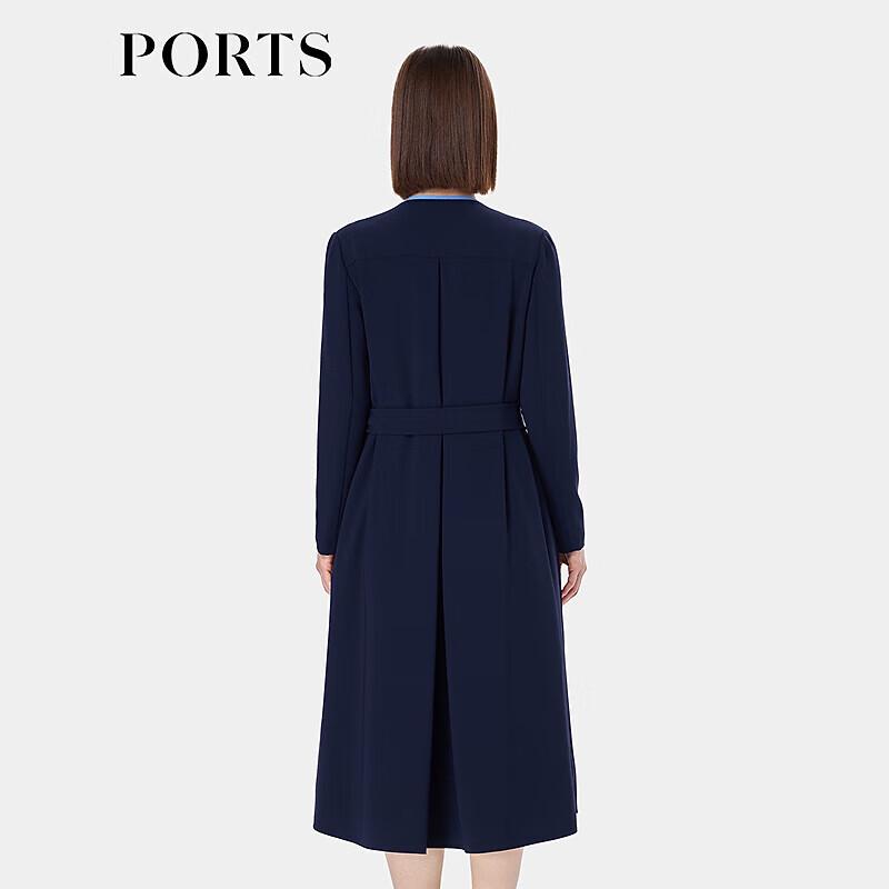 PORTS Women's Long Sleeve Belted Trench Coat
