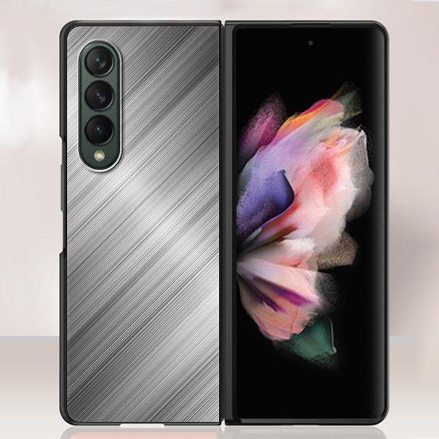 

Чехол с текстурой темного матового металла для Samsung Galaxy Z Fold3 5g, жесткий тонкий чехол, ультратонкий чехол с защитой от падения для Galaxy Z Fold 3 Shell Samsung Z Fold3 5G